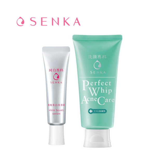 Bộ đôi trị mụn & mờ thâm Serum Senka White Beauty & Sữa rửa mặt Acne (35g + 100g)_95171 #3