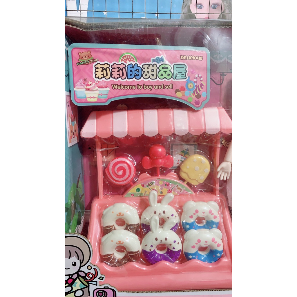 [ẢNH THẬT] ĐỒ CHƠI BÁN HÀNG CHO BÉ CÓ KÈM BÚP BÊ CHIBI CAO CẤP
