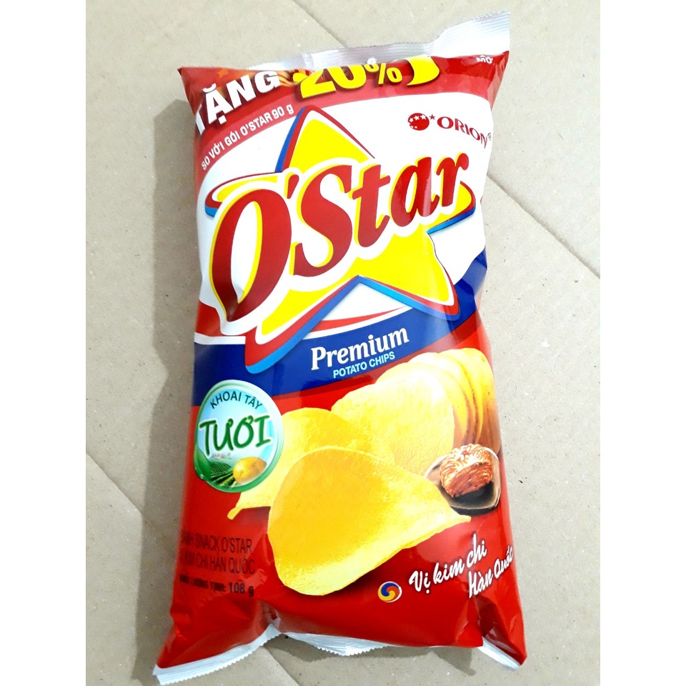 Bánh Snack O'Star Orion Vị Kim Chi Gói 108g