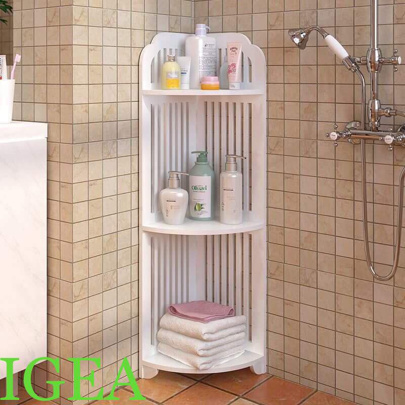 Kệ Góc 3 Tầng Mắt Lưới Và Kẻ Sọc đa năng Có Thể gắn trên tường ThƯƠNG Hiệu IGEA IG121 IG147