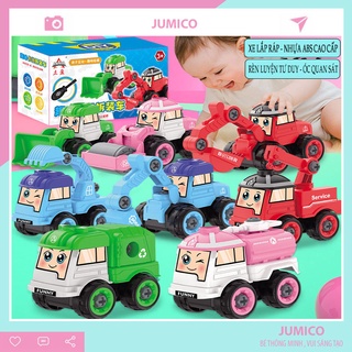 Hình ảnh Ô tô đồ chơi lắp ráp mô hình, đồ chơi trẻ em cho bé trai bé gái JUMICO OLR chính hãng
