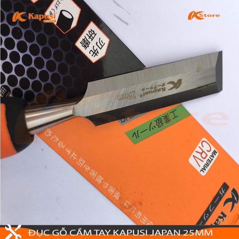 ĐỤC GỖ CẦM TAY KAPUSI JAPAN - TRẠM GỖ TIÊU CHUẨN NHẬT BẢN, CÁC KÍCH THƯỚC 12-16-19-22-25MM