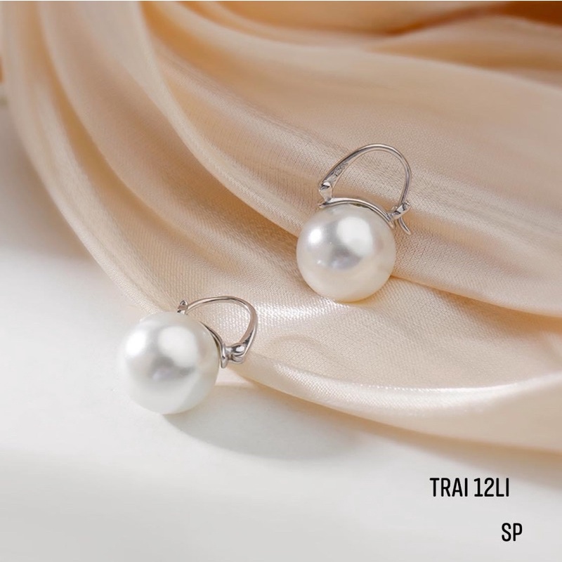 Bông trai treo sát tai bạc ta trai to 12mm hót