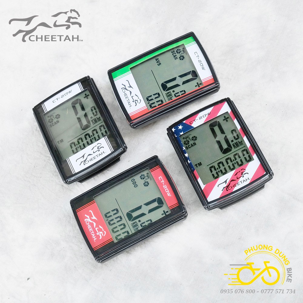 Đồng hồ đo tốc độ không dây xe đạp CHEETAH CT-20W New