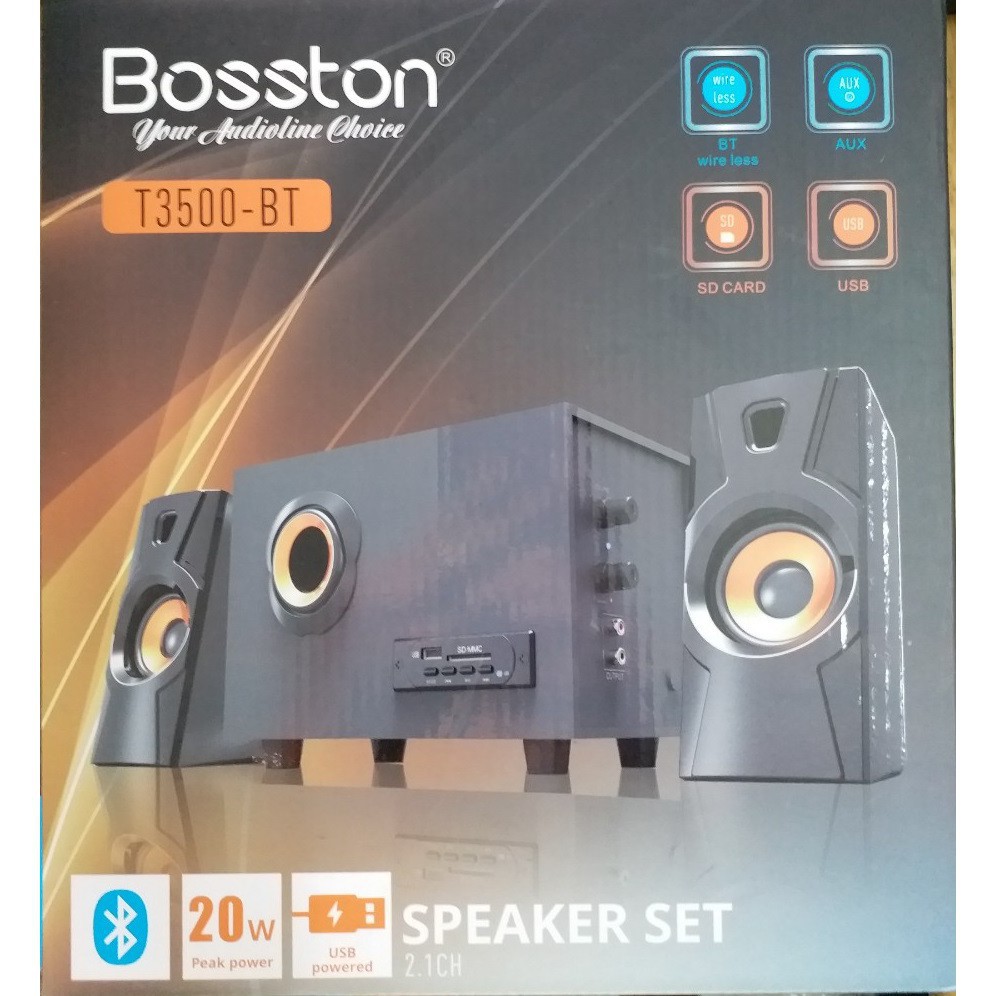 Loa vi tính 2.1 kiêm Bluetooth USB thẻ nhớ Bosston T3500-BT 20W #2