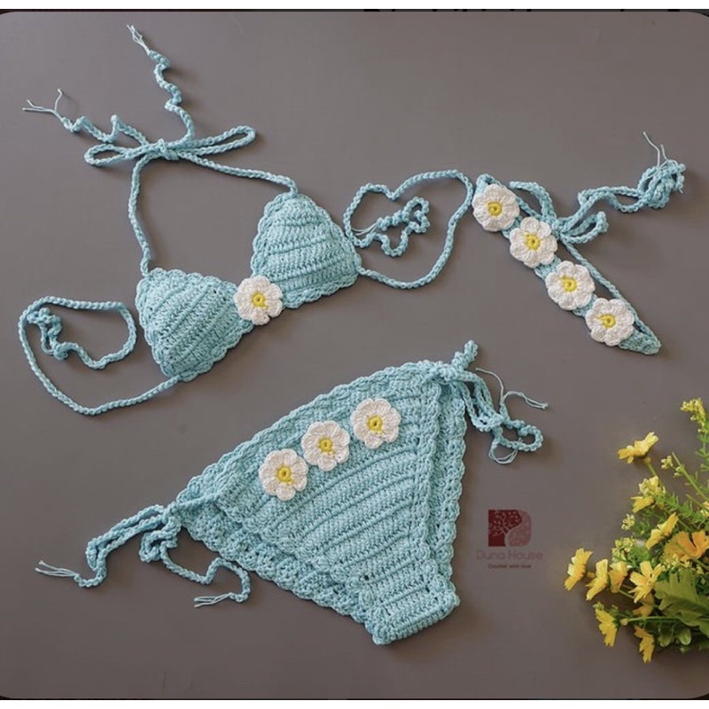 Bikini cho bé kèm băng đô handmade FREESHIP MixASale