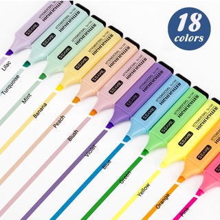 Hình ảnh Bút đánh dấu highlight dạ quang 18 màu lựa chọn chính hãng