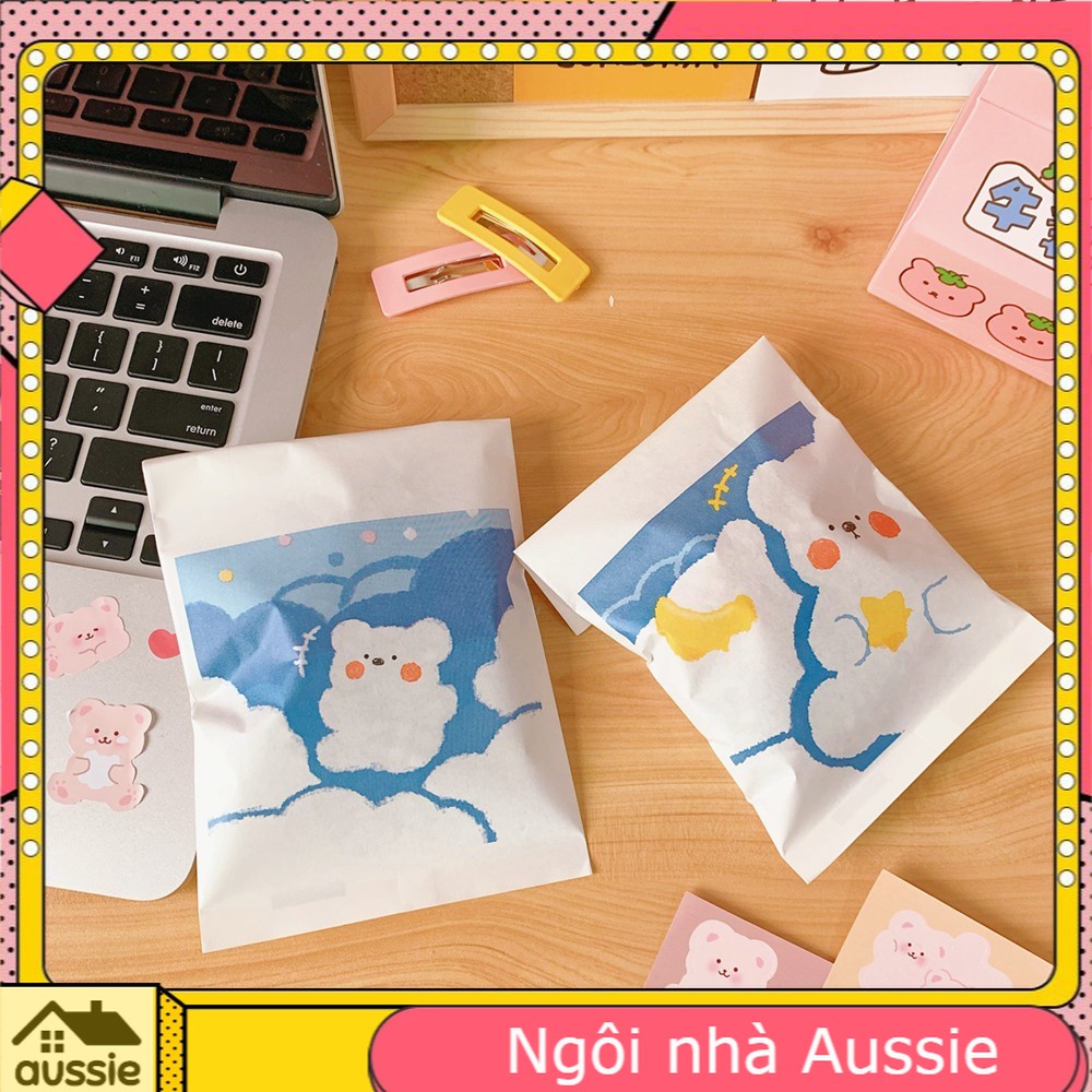Hình ảnh Túi giấy đựng scrunchies, quà tặng mini hình gấu trắng - Aussie House #3