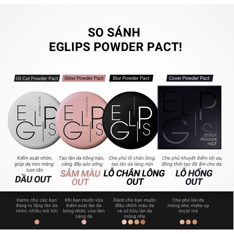 Phấn Phủ Dạng Nén Eglips Blur Powder Pact 9g #8
