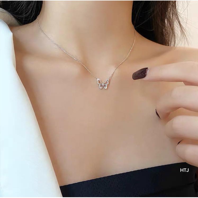 Dây chuyền nữ các tính liền mặt bạc ta xinh