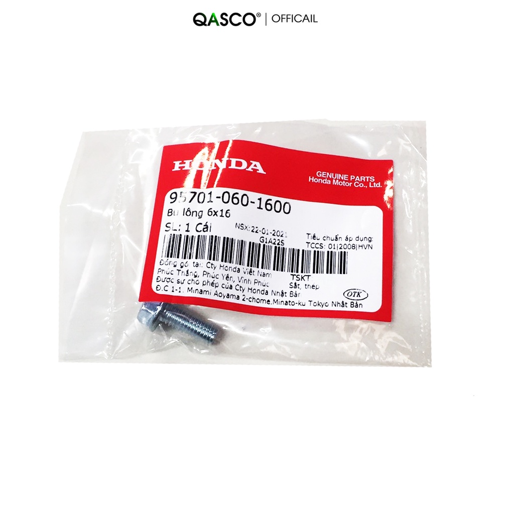 Bu lông HONDA 6x16 dùng chung nhiều xe (957010601600)