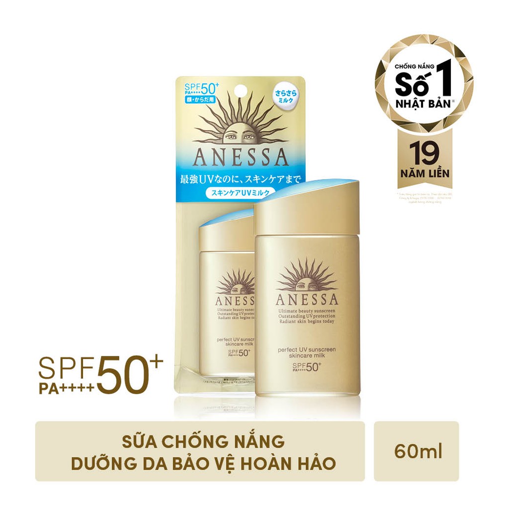 Sữa chống nắng dưỡng da bảo vệ hoàn hảo Anessa Perfect UV Sunscreen Skincare Milk 60ml _16152 #7