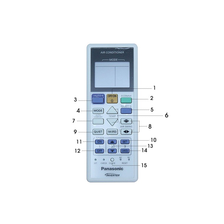 REMOTE MÁY LẠNH PANASONIC INVERTER A75C4143 - ĐIỀU KHIỂN ĐIỀU HÒA PANASONIC INVERTER A75C4143