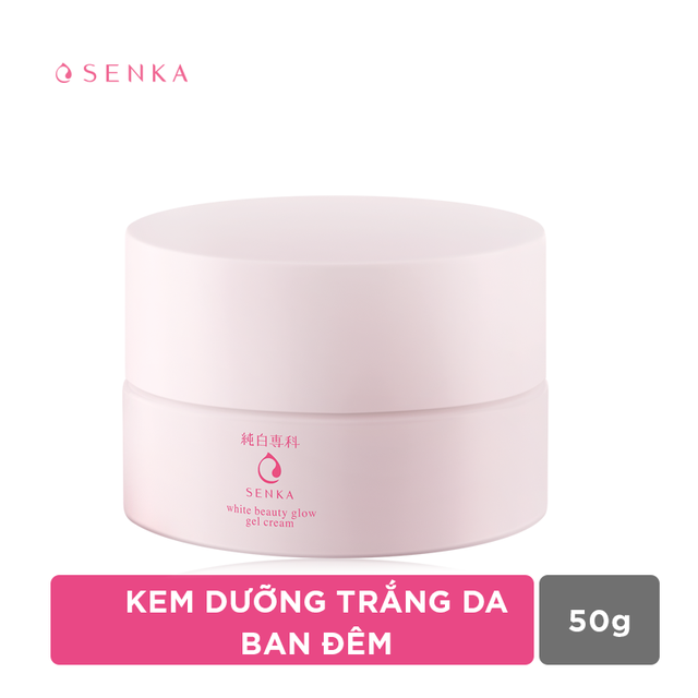 Kem dưỡng trắng da ban đêm Senka White Beauty Glow Gel Cream 50g - 15538 #6