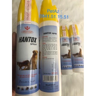 Hình ảnh Thuốc xịt trị ve ghẻ, trị rận bọ chét chó mèo - Hantox Spray 300ml