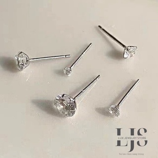 Hình ảnh Khuyên tai mạ bạc không gỉ Lux Jewelry, bông tai đính đá giá rẻ - LUX772