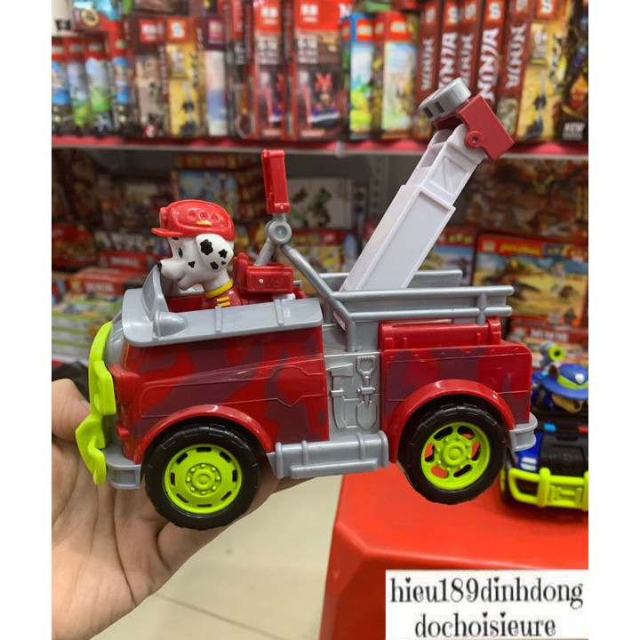 Chó cứu hộ marshall Paw patrol chính hãng xuất mỹ canada kèm xe cỡ lớn (ảnh thật kèm video)