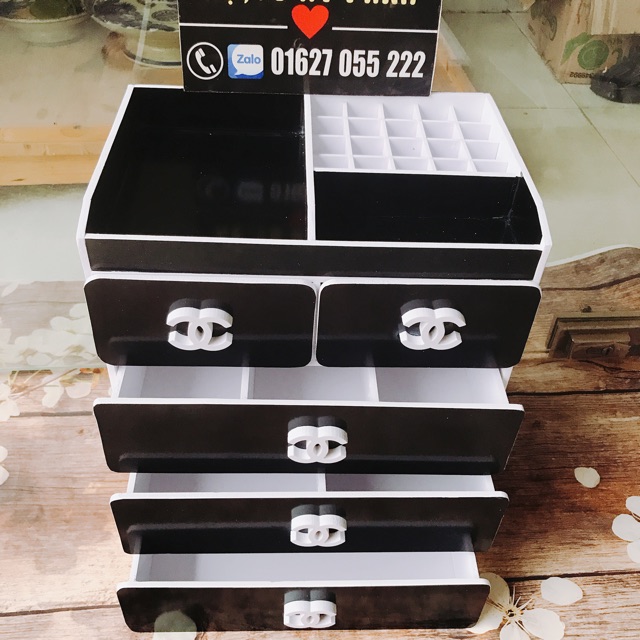 kệ tủ đựng mĩ phẩm 5 tầng màu đen