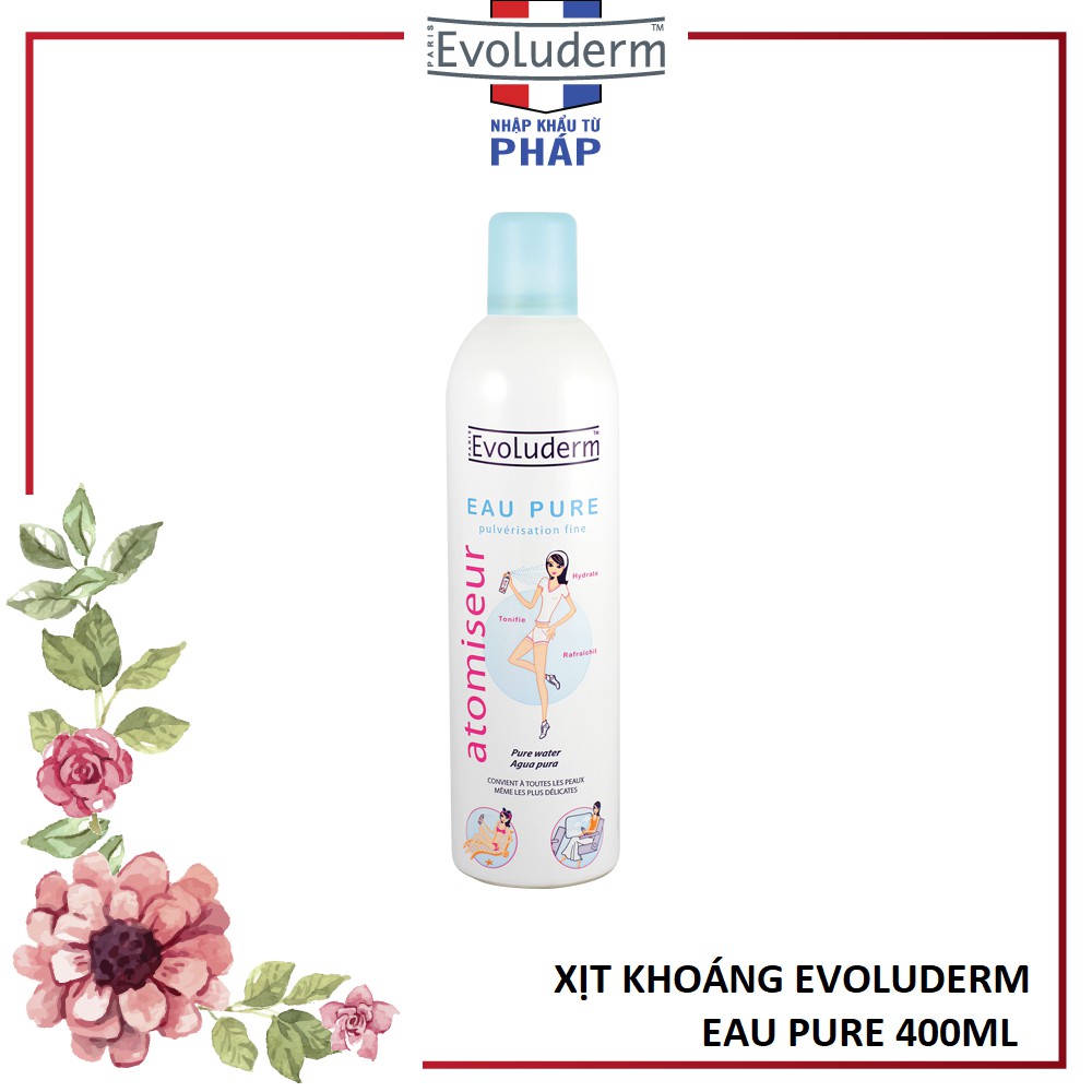 Xịt khoáng Evoluderm Atomiseur Eau Pure 400ml #5