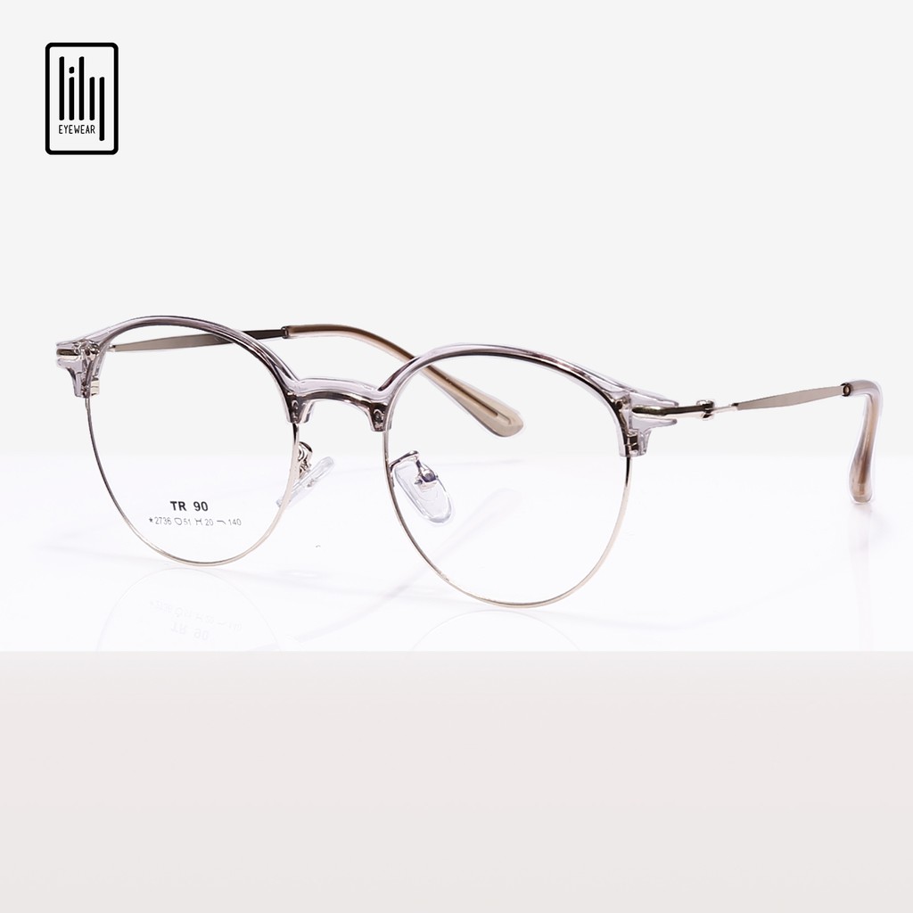 Gọng kính cận tròn kim loại thời trang nữ Lilyeyewear 2736 nhiều màu #8