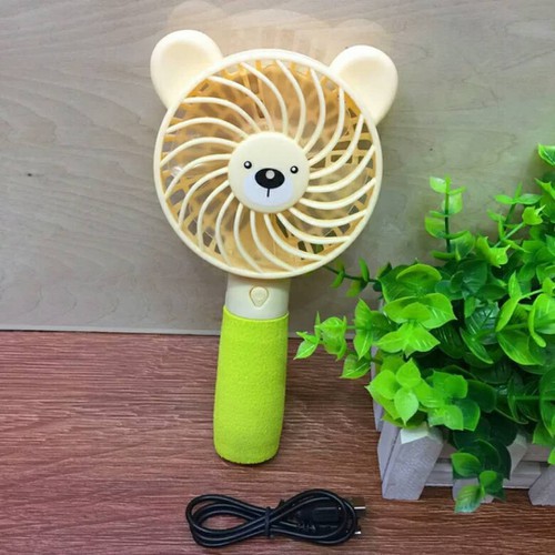 Quạt Mini Cầm Tay Hình Gấu Tích Điện Siêu Mát 3017 #8