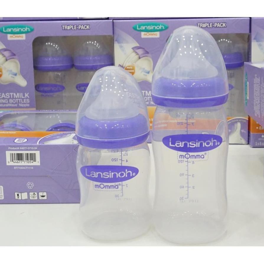 ( Đủ size S, M, L) Bình sữa Lansinoh Momma 160ml/240ml chính hãng #5