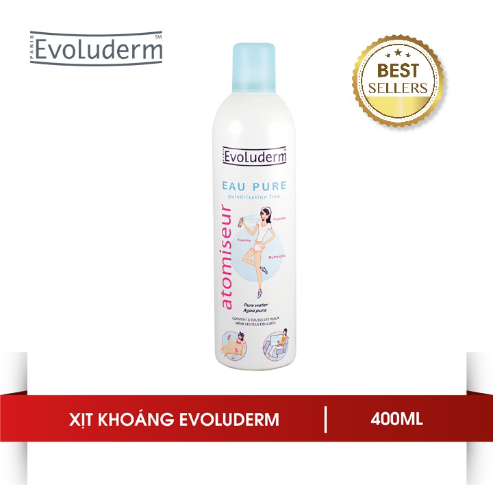 Xịt khoáng Evoluderm Atomiseur Eau Pure 400ml #5