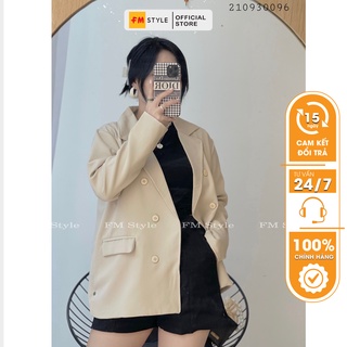 Hình ảnh Áo vest nữ blazer FM Style công sở Hàn Quốc dài tay dáng dài 2 lớp chất vest cao cấp sang trọng quí phái 210930098