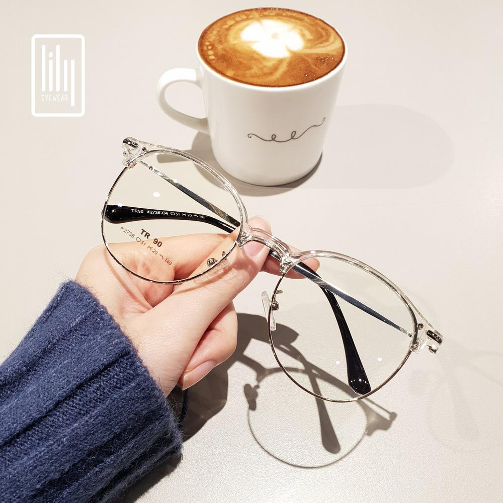 Gọng kính cận tròn kim loại thời trang nữ Lilyeyewear 2736 nhiều màu #8