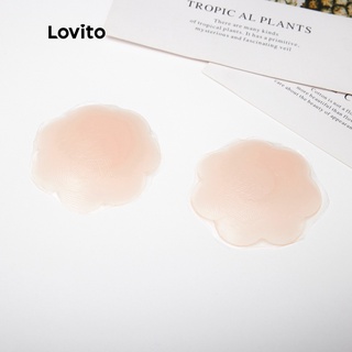 Hình ảnh Áo ngực Lovito màu trơn với silicon chống trượt phong cách thường ngày (Màu be)