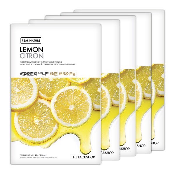 Combo Mặt Nạ Real Nature TheFaceShop (Lotus - Rice - Lemon - Green Tea) 20G X 21Pcs #5