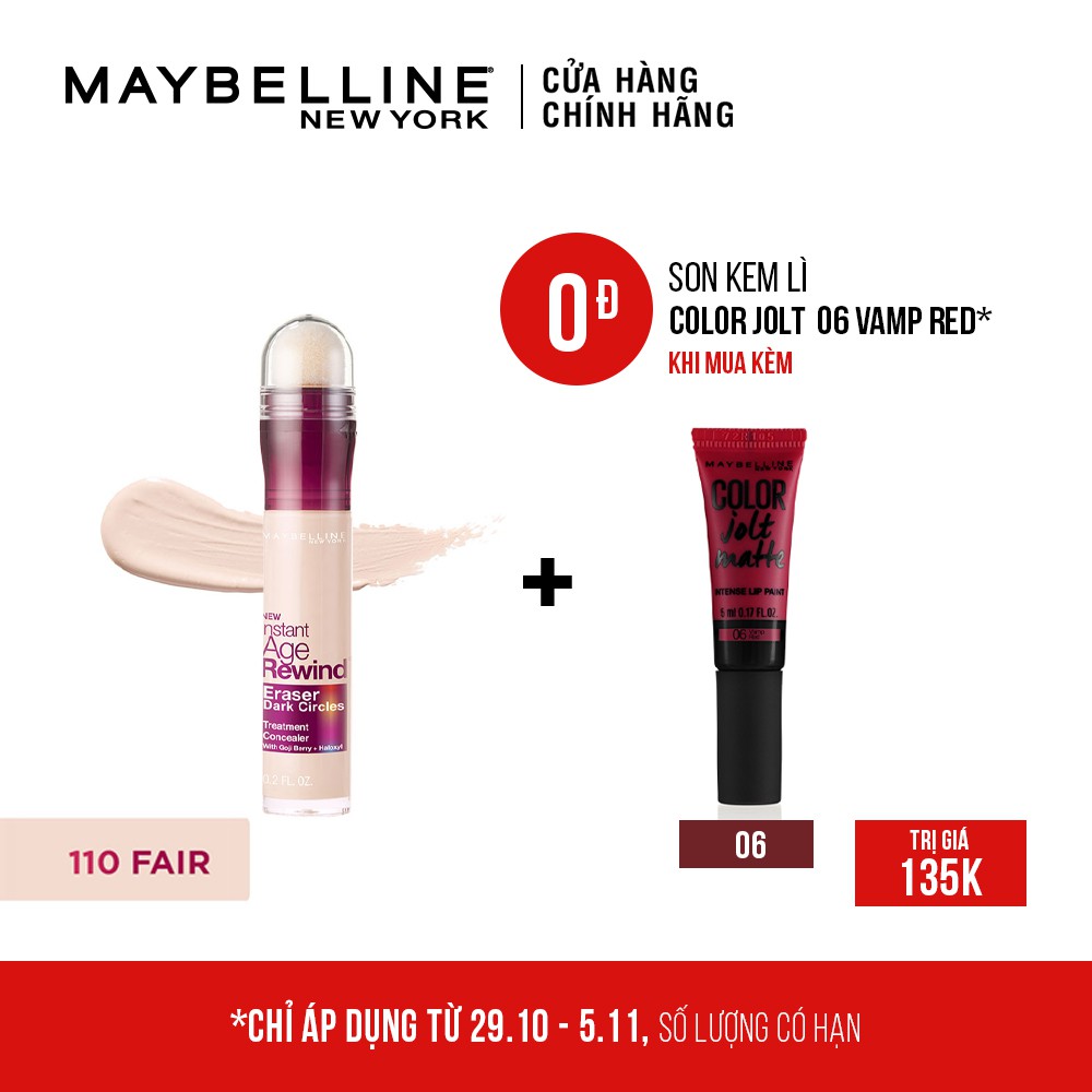 Bút cushion che khuyết điểm giảm quầng thâm Maybelline Instant Age Rewind 6ml #5