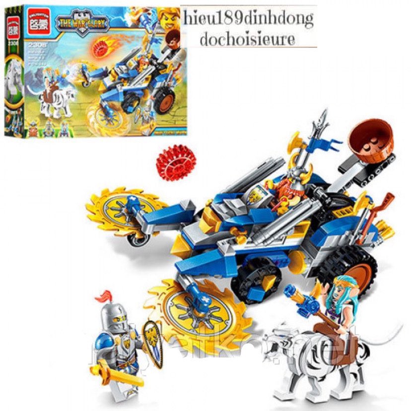 Lắp ráp xếp hình Lego Cuộc chiến vinh quang 2308 : Cỗ máy xe cắt bắn đá huyền thoại của người lùn 243 mảnh