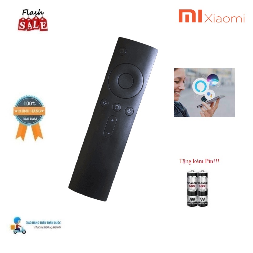 Remote Điều khiển giọng nói TV Xiaomi - Mi TV Box Android TV- Hàng mới chính hãng Tặng kèm Pin!