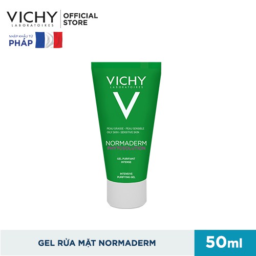 Bộ chăm sóc da chuyên sâu giúp giảm dầu giảm mụn, phục hồi và nuôi dưỡng da Vichy Normaderm Phytosolution Double-Correct #7