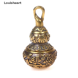 Hình ảnh Louisheart Brass Blessing Lotus Gourd Charms Lucky Key Chain Pendants Pill Box Container TFG