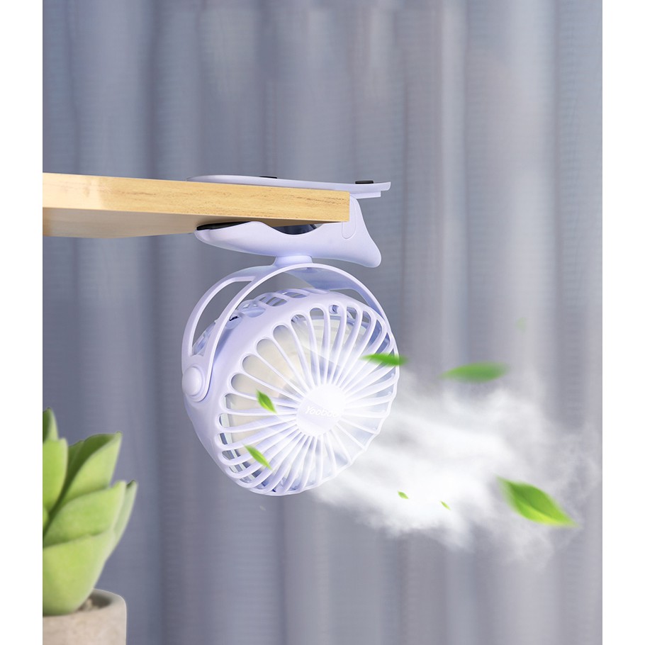 Quạt sạc mini YOOBAO F04 xoay góc 720độ, 32 tiếng, đế kẹp đa năng hoặc đặt bàn (6400mAh/2500mAh) #8