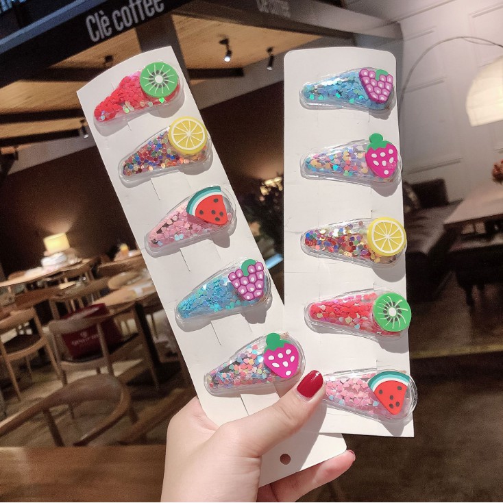 Kẹp tóc Hàn Quốc , kẹp tóc trái cây nhũ óng ánh xinh xắn phong cách thời trang P22 - VHT SHOP
