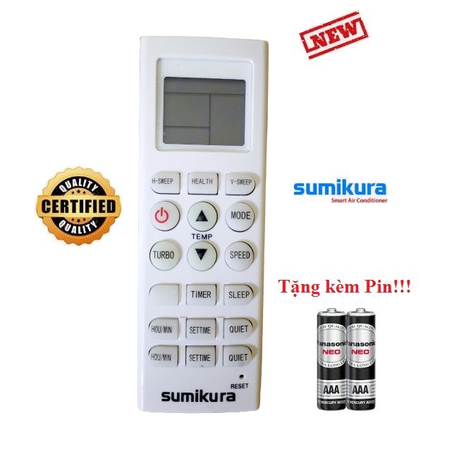 Điều khiển điều hòa Sumikura 1 & 2 chiều- Hàng chính hãng mới 100% Tặng Pin