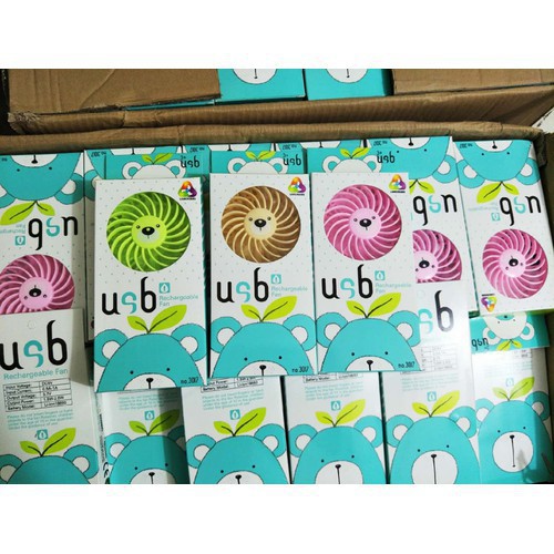Quạt Mini Cầm Tay Hình Gấu Tích Điện Siêu Mát 3017 #8