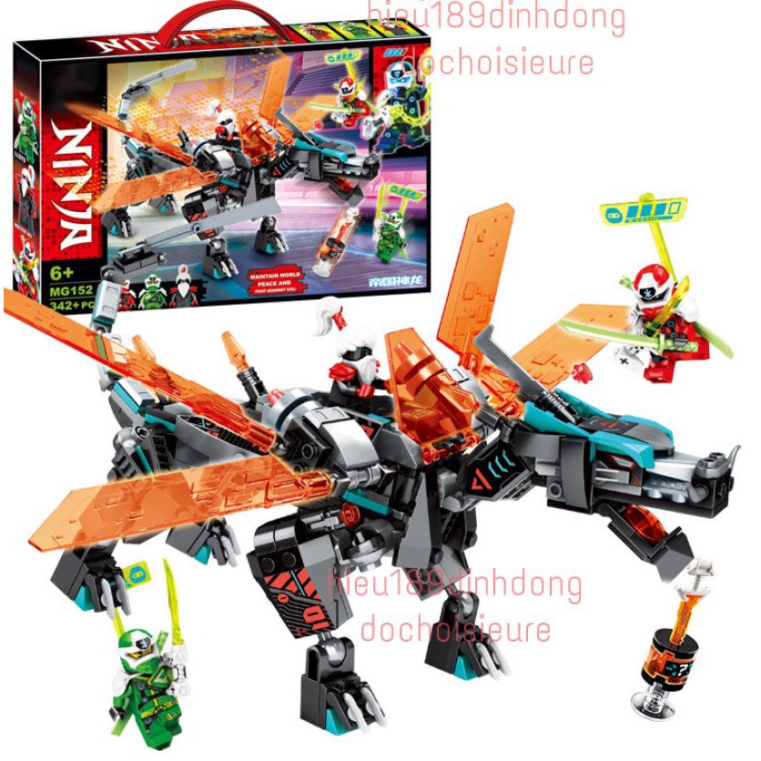 Lắp ráp xếp hình non Lego Ninjago 71713 , mg152 : Đế chế rồng Empire Dragon 342+ mảnh