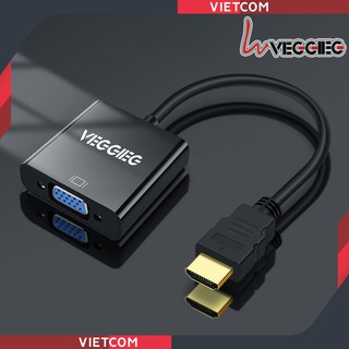 Hình ảnh Cáp HDMI To VGA - Hàng chính hãng VEGGIEG - Hỗ trợ Full HD 1080P