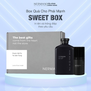 Hình ảnh Bộ quà tặng nam giới SWEET BOX - Sữa tắm gội hương nước hoa 3in1 350ml& Kem dưỡng trắng, giảm thâm, mờ sẹo Perfect White