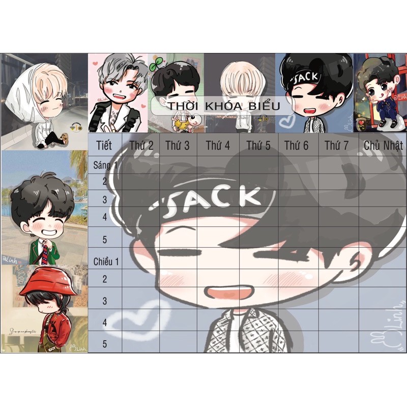 Thời Khoá Biểu hình ChiBi Jack Phương Tuấn giá cạnh tranh