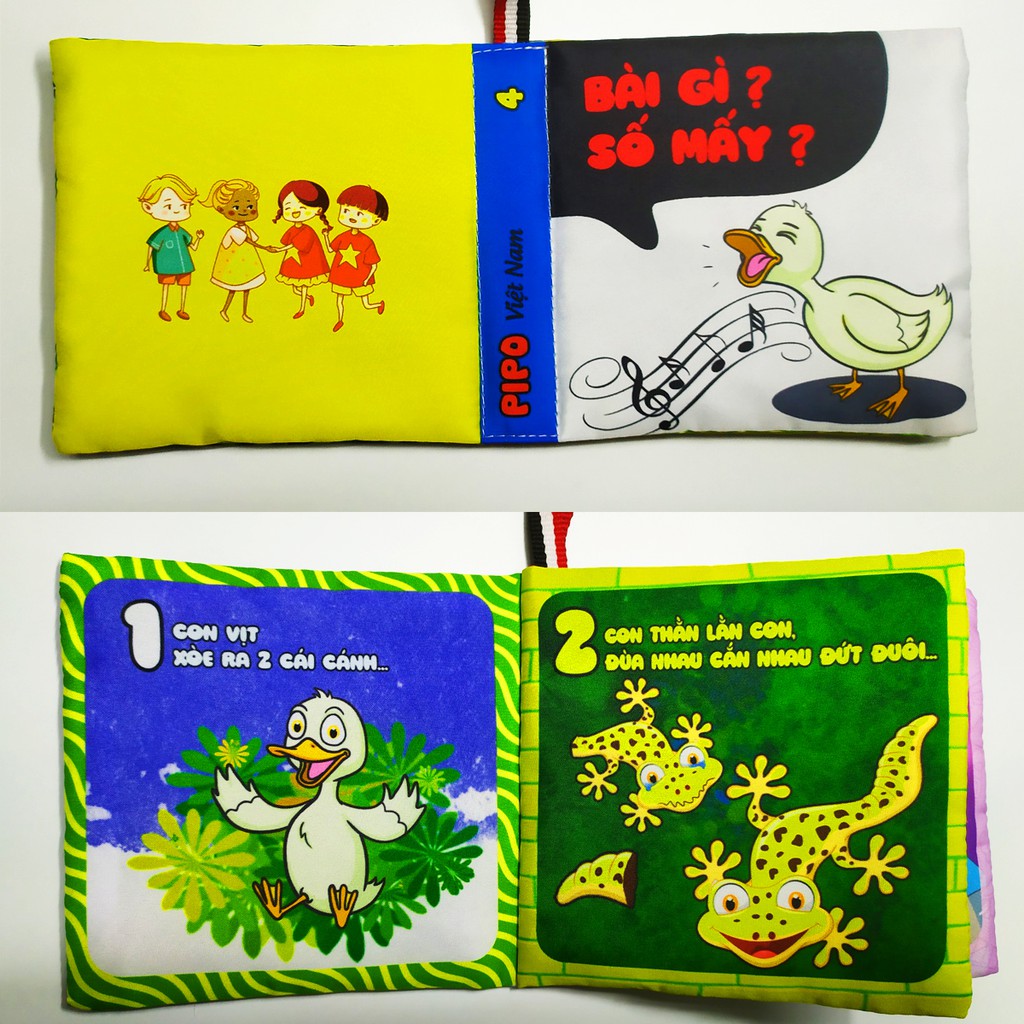 Sách vải song ngữ Việt - Anh dành cho trẻ sơ sinh Pipovietnam #8