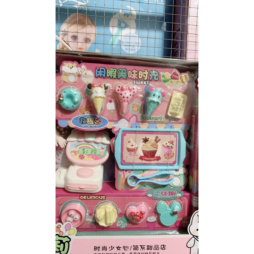 [ẢNH THẬT] ĐỒ CHƠI BÁN HÀNG CHO BÉ CÓ KÈM BÚP BÊ CHIBI CAO CẤP
