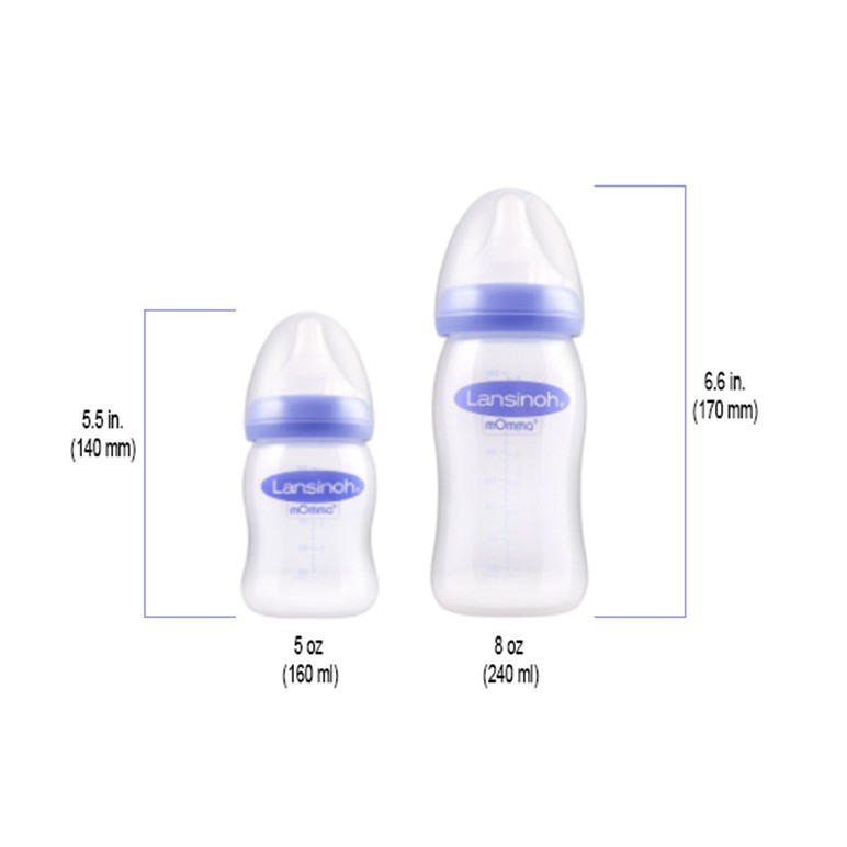 ( Đủ size S, M, L) Bình sữa Lansinoh Momma 160ml/240ml chính hãng #5