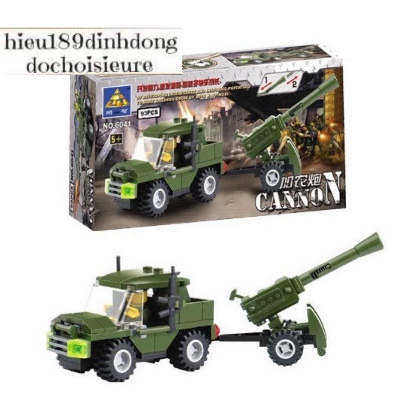 Lắp ráp xếp hình Lego City 6041 : Xe kéo pháo quân đội 93 mảnh