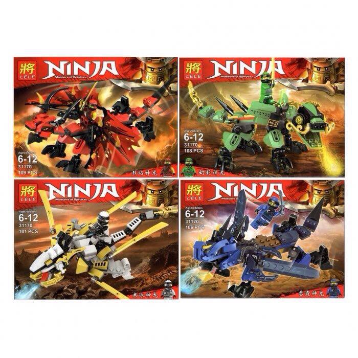 Lắp ráp xếp hình Lego ninjago Lele 31170: Rồng của các ninja (ảnh thật) (KHách chat chọn mẫu hoặc shop giao ngẫu nhiên)
