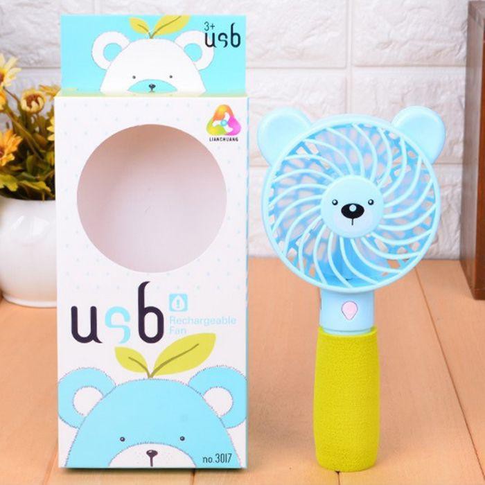 Quạt Mini Cầm Tay Hình Gấu Tích Điện Siêu Mát 3017 #8